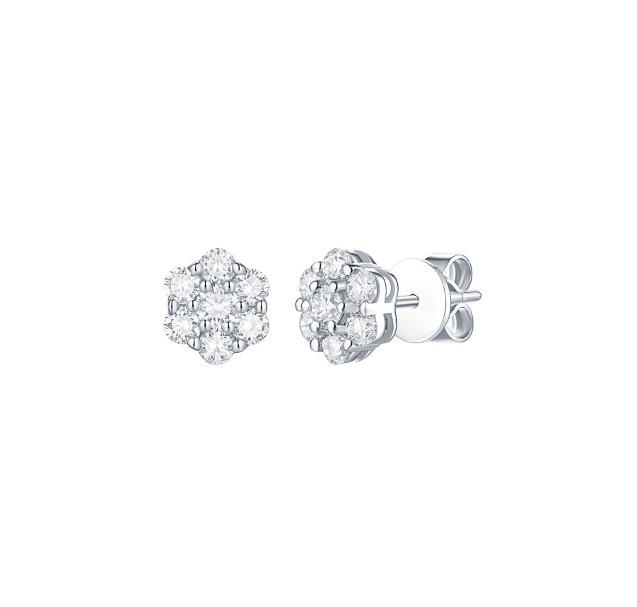 Earrings Smiling Rocks | Essentials 0.78Ct Petite Earrings E-00408Wht