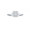 Rings Smiling Rocks | Cushion 0.20Ctw Petite Lab Grown Diamond Ring R-00743Wht White Gold