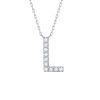 Necklaces Smiling Rocks | My Type 0.15Ct "L" Lab Grown Diamond Necklace Nl-00157Wht