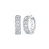 Earrings Smiling Rocks | Lab Grown Diamond 0.76Ctw Linking Mini Huggie Earrings E-01996Wht