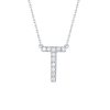 Necklaces Smiling Rocks | My Type 0.16Ct "T" Lab Grown Diamond Necklace Nl-00165Wht