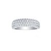 Rings Smiling Rocks | Lab Grown Diamond 3.31Ctw Half Eternity Band R-01959Wht