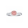 Rings Smiling Rocks | Souffle Pink 0.33Ctw Lab Grown Diamond Ring R-00505Pnk White Gold