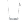 Necklaces Smiling Rocks | Essentials 0.58Ct Horizontal Bar Necklace Nl-00258Wht