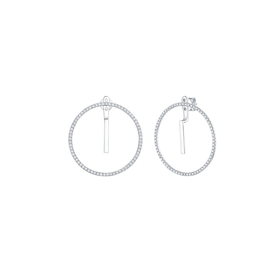 Earrings Smiling Rocks | Skyline 1.16Ct Wide Earrings E-00382Wht