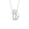 Necklaces Smiling Rocks | Mini 0.26Ct Lab Grown Diamond Puppy Necklace Nl-00217Wht