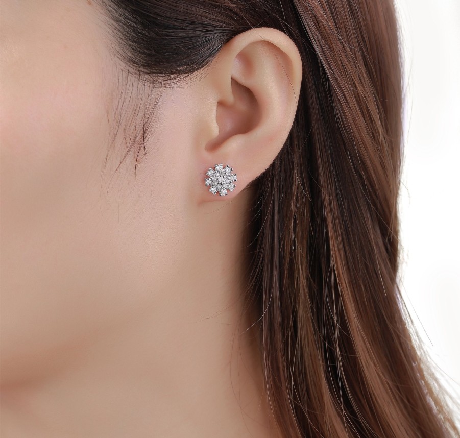 Earrings Smiling Rocks | Essentials 1.03Ct Petite Earrings E-00406Wht