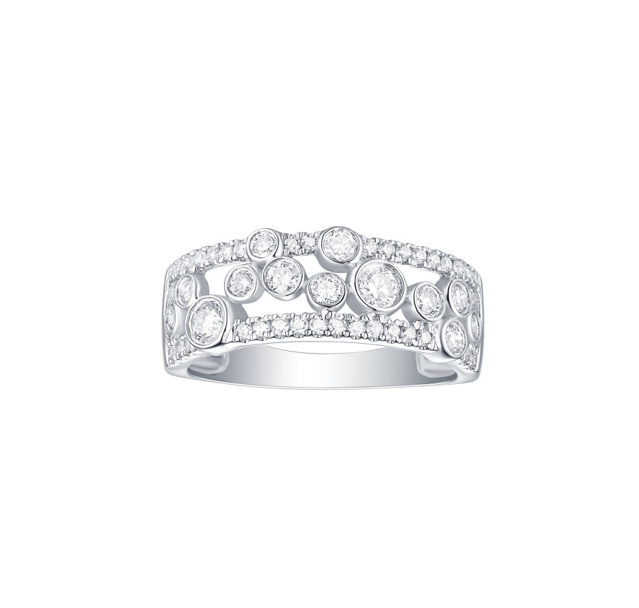 Rings Smiling Rocks | Bubbly 0.72Ct Lab Grown Diamonds Ring R-00205Wht