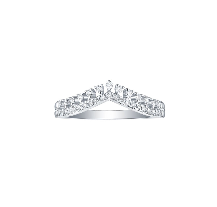 Rings Smiling Rocks | Tiara 0.25Ctw Lab Grown Diamond Ring R-00687Wht White Gold