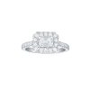 Rings Smiling Rocks | Bridal 1.81Ctw Emerald Halo Ring Lab Grown Diamond R-00526Wht White Gold