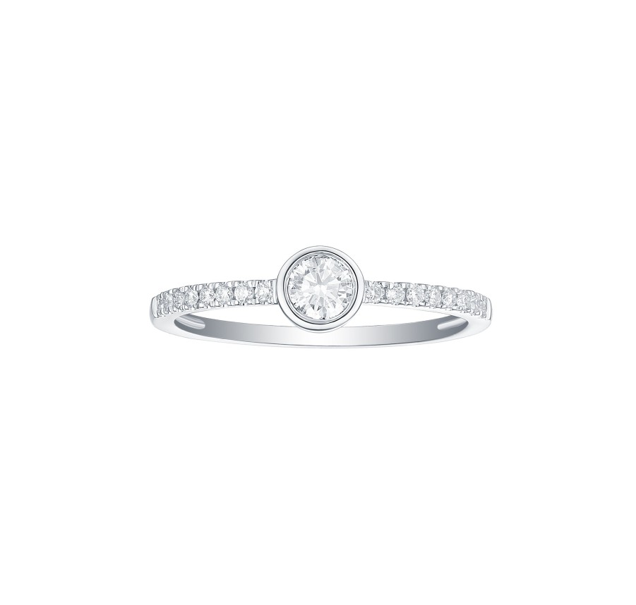 Rings Smiling Rocks | Essentials 0.34Ct Solitaire Engagement Ring R-00276Wht