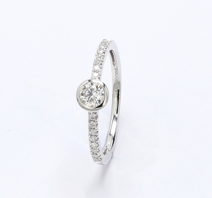 Rings Smiling Rocks | Essentials 0.34Ct Solitaire Engagement Ring R-00276Wht