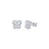 Earrings Smiling Rocks | Lab Grown Diamond Pear Floral Stud Earrings