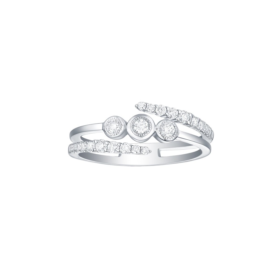 Rings Smiling Rocks | Bubbly 0.36Ct Lab Grown Diamonds Ring R-00210Wht