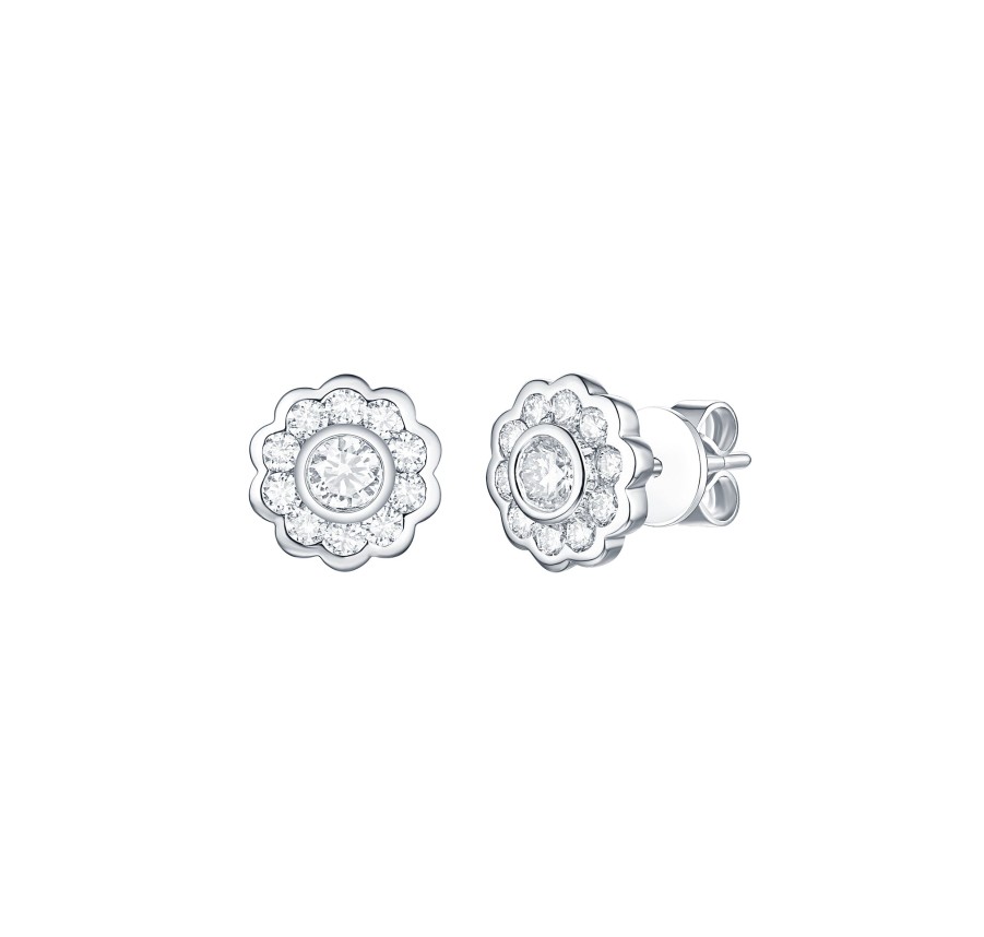 Earrings Smiling Rocks | Essentials 0.76Ct Petite Earrings E-00403Wht