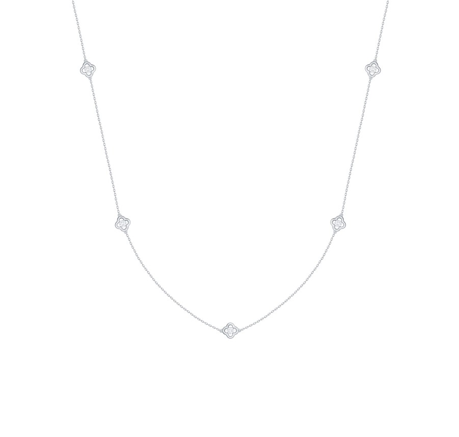 Necklaces Smiling Rocks | Bubbly 0.39Ct Lab Grown Diamonds Necklace Nl-00288Wht