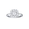 Rings Smiling Rocks | Engagement 1.28Ct Cushion Halo Ring R-00071Wht