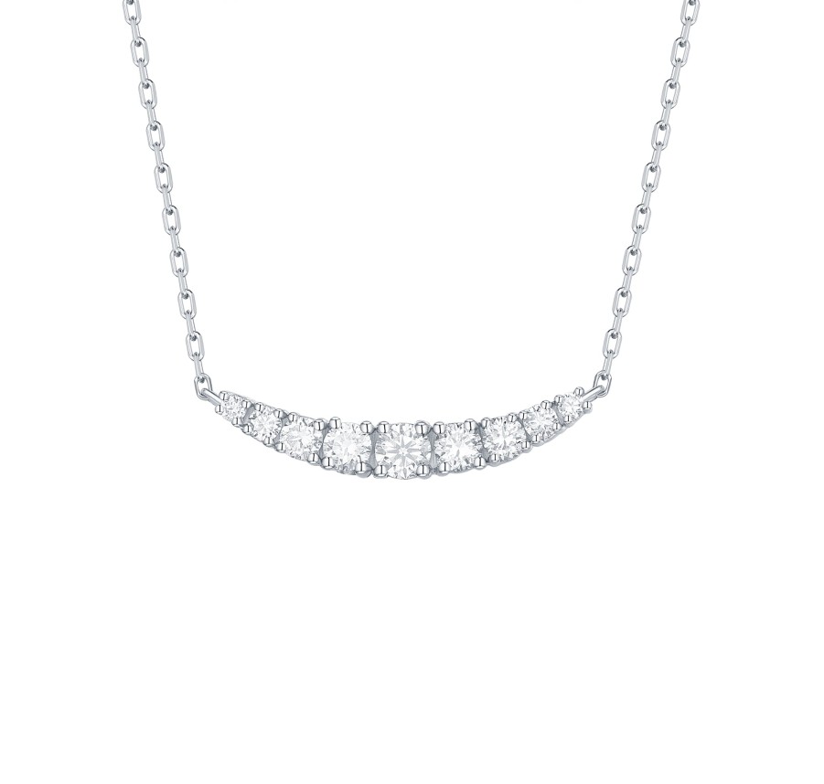 Necklaces Smiling Rocks | Essentials 0.33Ct Geometric Necklace Nl-00299Wht