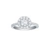 Rings Smiling Rocks | Engagement 1.37Ct Halo Ring With Diamond Shank R-00066Wht