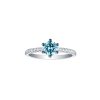 Rings Smiling Rocks | Blush Blue 1Ctw Solitaire Diamond Ring R-00519Blu White Gold