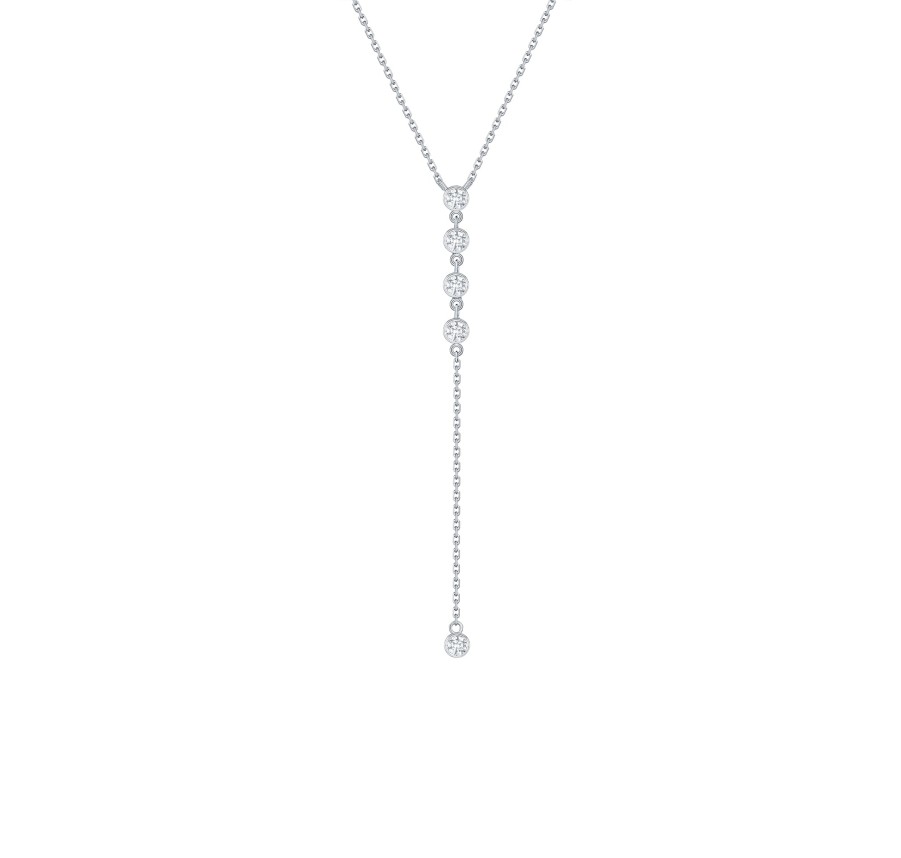 Necklaces Smiling Rocks | Bubbly 0.17Ct Lab Grown Diamonds Necklace Nl-00280Wht