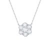 Necklaces Smiling Rocks | Essentials 1.47Ct Cluster Flower Necklace Nl-00088Wht