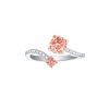 Rings Smiling Rocks | Souffle Pink 0.94Ctw Lab Grown Diamond Ring R-00487Pnk White Rose Gold