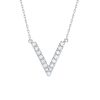 Necklaces Smiling Rocks | My Type 0.19Ct "V" Lab Grown Diamond Necklace Nl-00167Wht