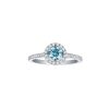 Rings Smiling Rocks | Blush Blue 0.80Ctw Halo Diamond Ring R-00474Blu White Gold