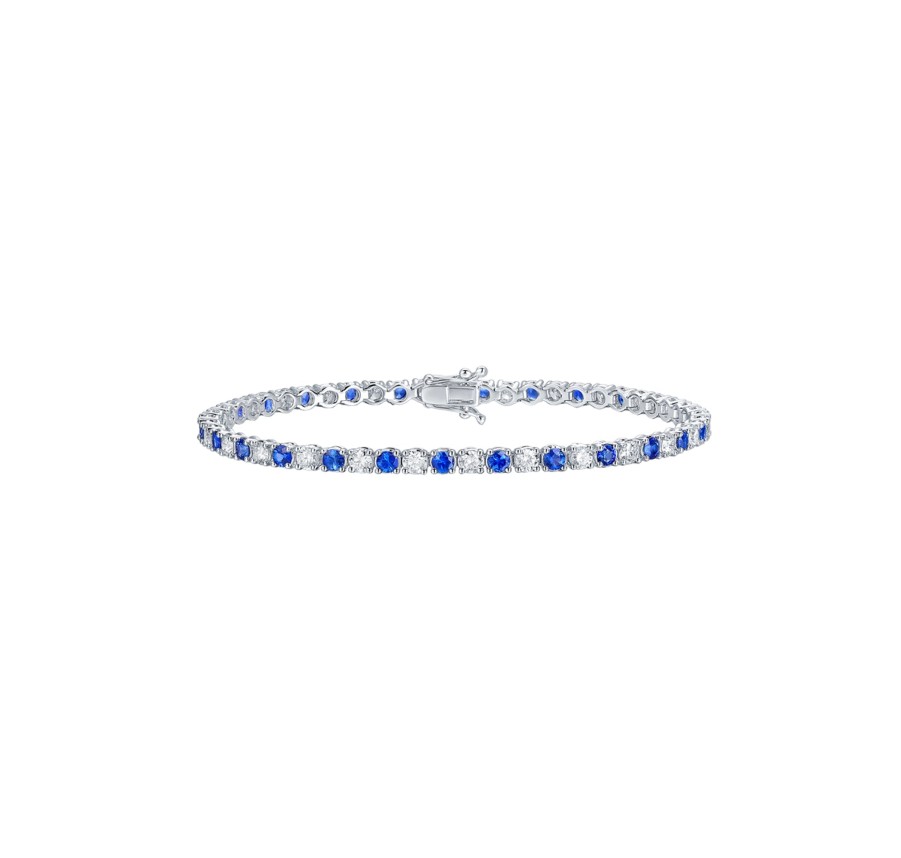 Bracelets Smiling Rocks | Lab Grown Diamond 4.77Ctw Tennis Bracelet Bl-00422Wbs White Gold