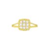 Rings Smiling Rocks | Cluster Square 0.39Ctw Lab Grown Diamond Ring R-00728Wht Yellow Gold