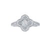 Rings Smiling Rocks | Lab Grown Diamond 0.60Ctw Round Floral Ring R-01940Wht