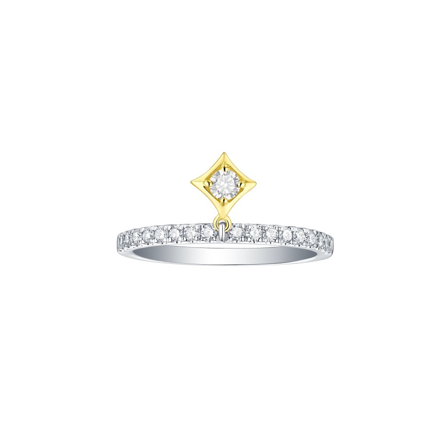 Rings Smiling Rocks | Sparkle 0.37Ctw Lab Grown Diamond Ring R-00614Wht White Yellow Gold