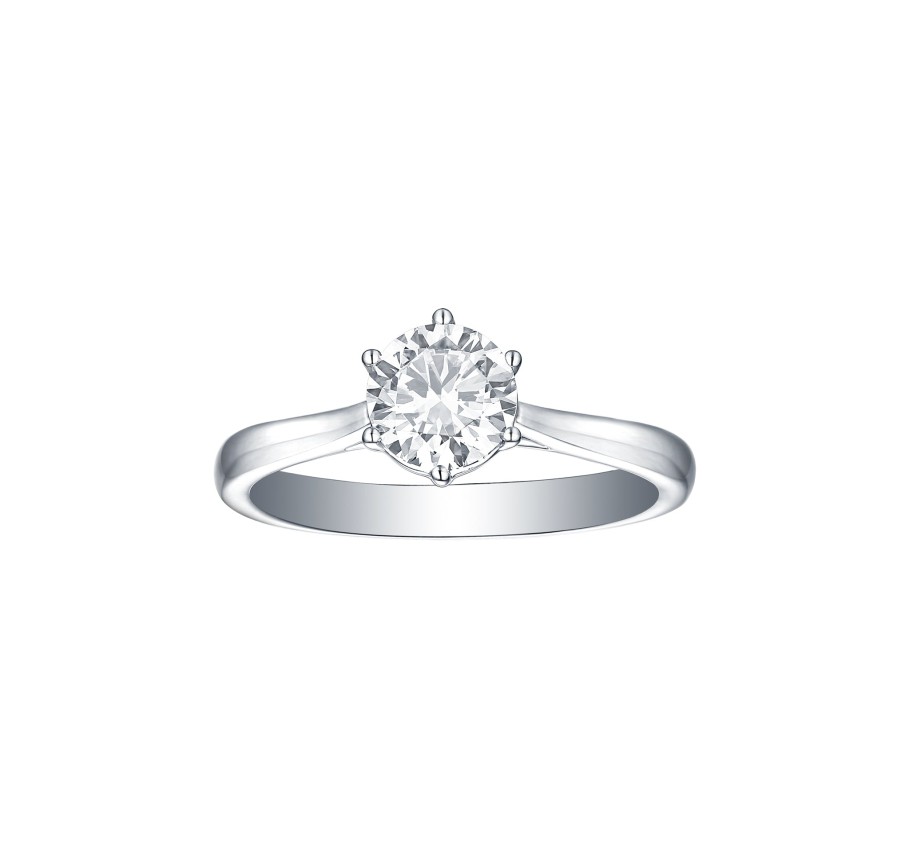 Rings Smiling Rocks | Engagement 1Ct Solitaire Ring R-00047Wht