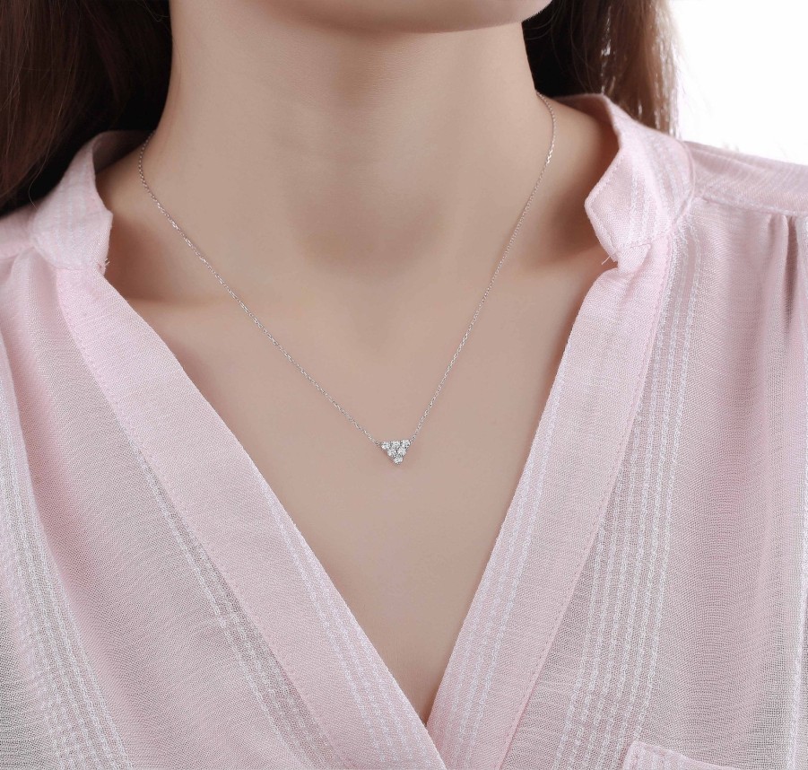 Necklaces Smiling Rocks | Essentials 0.34Ct Petite Necklace Nl-00307Wht