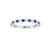 Rings Smiling Rocks | Lab Grown Diamond 1.12Ctw Eternity Wedding Band R-01924Wbs White Gold