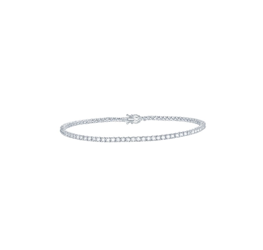 Bracelets Smiling Rocks | Essentials 2.06Ct Tennis Bracelet Bl-00420Wht