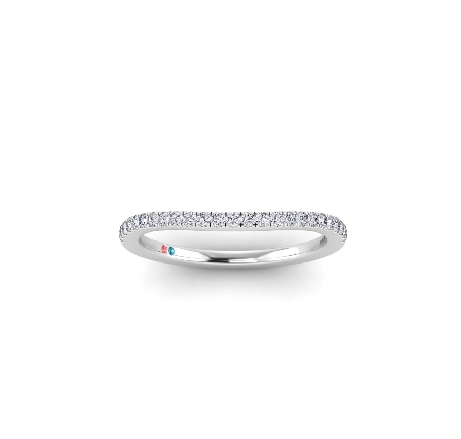 Rings Smiling Rocks | Lab Grown Diamond Wavy Engagement Band