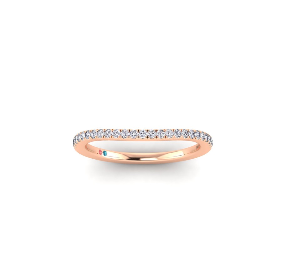 Rings Smiling Rocks | Lab Grown Diamond Wavy Engagement Band