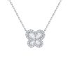 Necklaces Smiling Rocks | Lab Grown Diamond 1.77Ctw Pear Floral Necklace Nl-02055Wht