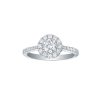 Rings Smiling Rocks | Engagement 1Ct Halo Ring With Diamond Shank R-00065Wht