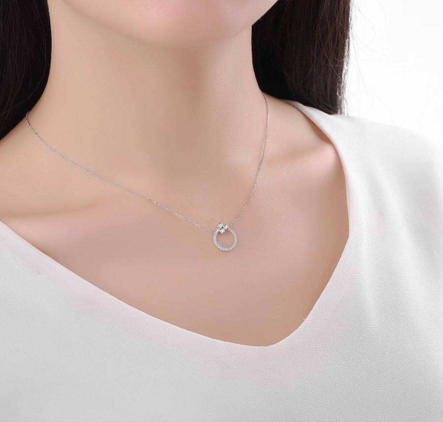 Necklaces Smiling Rocks | Bubbly 0.26Ct Lab Grown Diamonds Necklace Nl-00374Wht