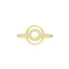 Rings Smiling Rocks | Double Circle 0.23Ctw Lab Grown Diamond Ring R-00729Wht Yellow Gold