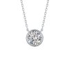 Necklaces Smiling Rocks | Essentials 1Ct Solitaire Bezel Necklace Nl-00101Wht