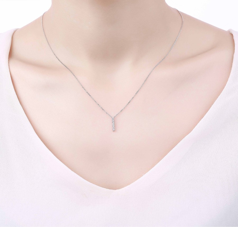 Necklaces Smiling Rocks | My Type 0.11Ct "I" Lab Grown Diamond Necklace Nl-00154Wht