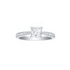 Rings Smiling Rocks | Bridal 1.30Ctw Cushion Solitaire Ring Lab Grown Diamond R-00549Wht White Gold