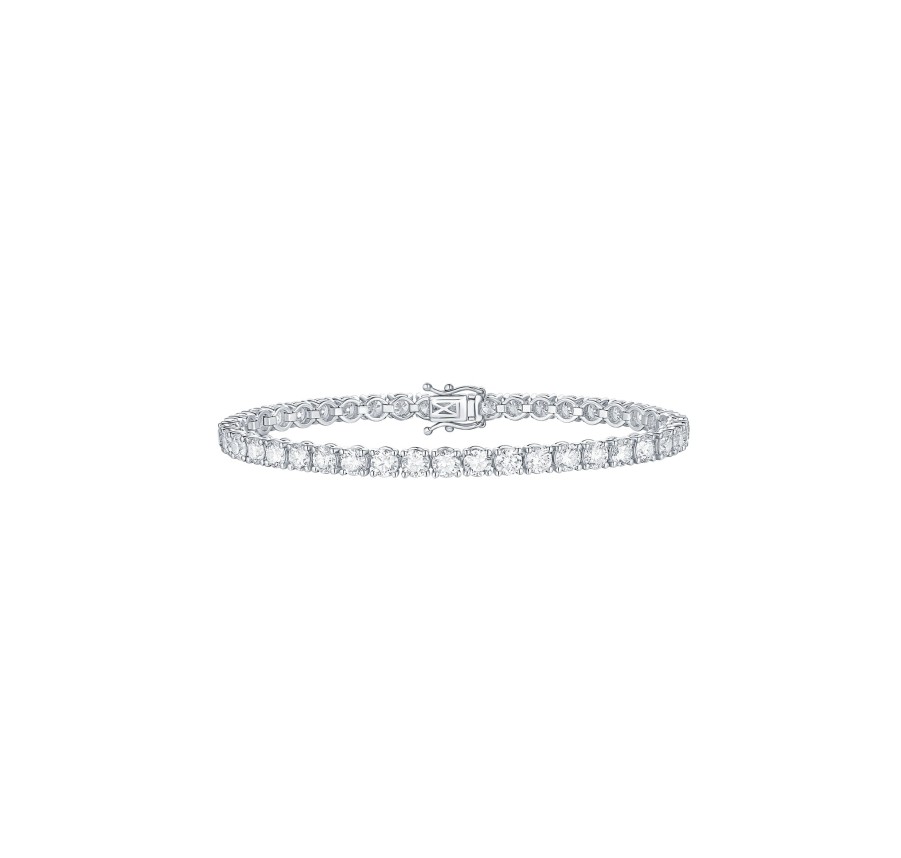 Bracelets Smiling Rocks | Essentials 9.14Ct Tennis Bracelet Bl-00424Wht