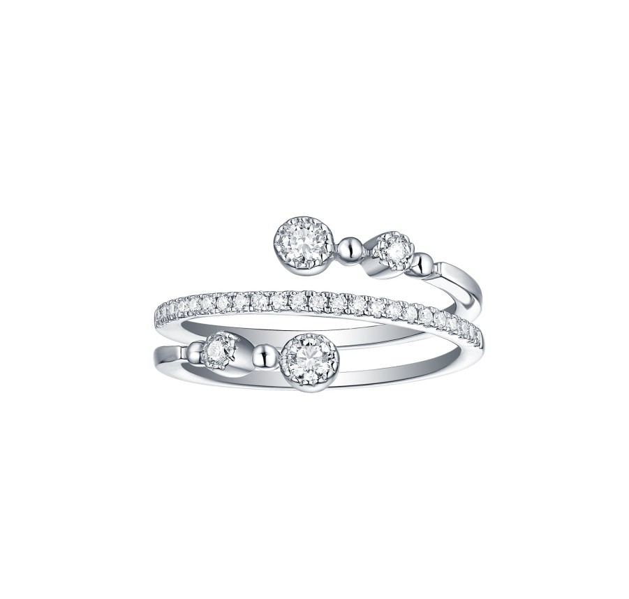 Rings Smiling Rocks | Bubbly 0.37Ct Lab Grown Diamonds Ring R-00209Wht