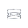 Rings Smiling Rocks | Skyline 0.35Ct Lines Ring R-00439Wht