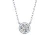 Necklaces Smiling Rocks | Essentials 0.25Ct Solitaire Bezel Necklace Nl-00098Wht